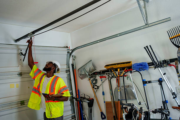 Professional Garage Door Panel Replacement technician working in Lake Dallas, TX